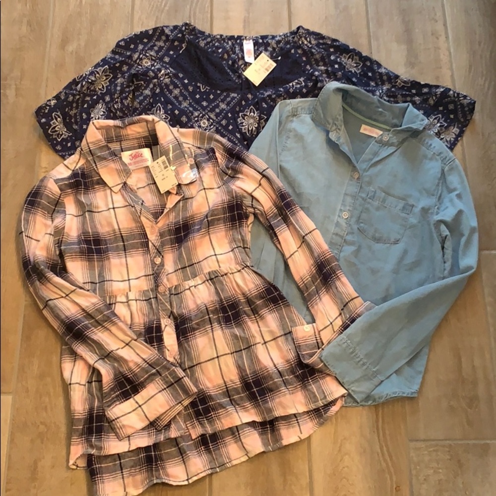 NWT Bundle of 3 Girls shirts size 10 Justice and So You Brand